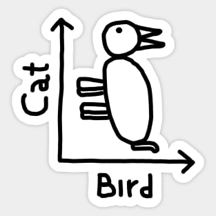 Bird cat Sticker